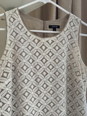 Apt. 9 Cream Lace Sleeveless Camisole / short dress